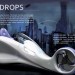 3D Drop car, futuristic vehicle