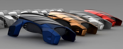 Stack futuristic car, Michelin