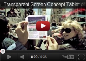 Transparent Screen, future Tablet