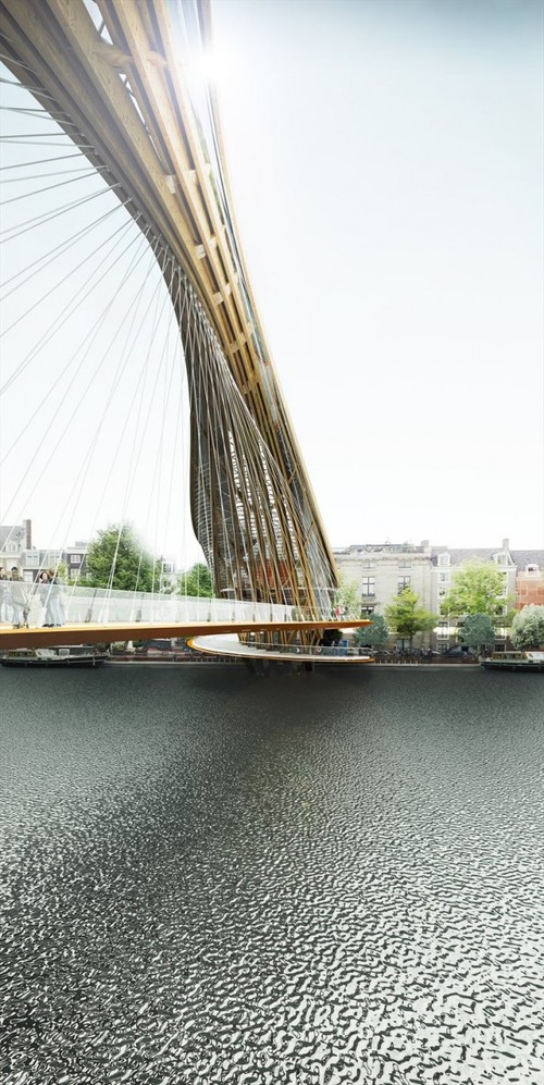 Futuristic concept, Amsterdam bridge