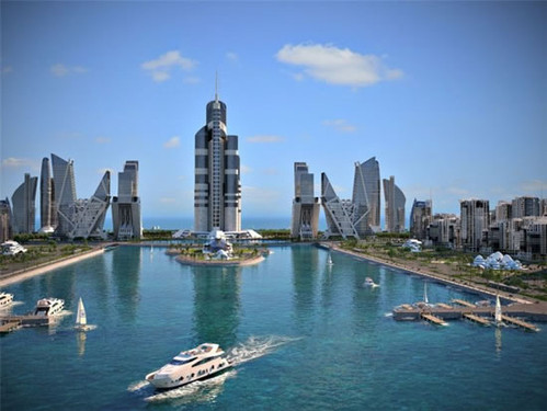 Azerbaijan Tower, futuristic building