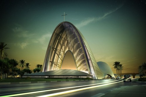Lagos, Nigeria, future catholic Church, dos architects