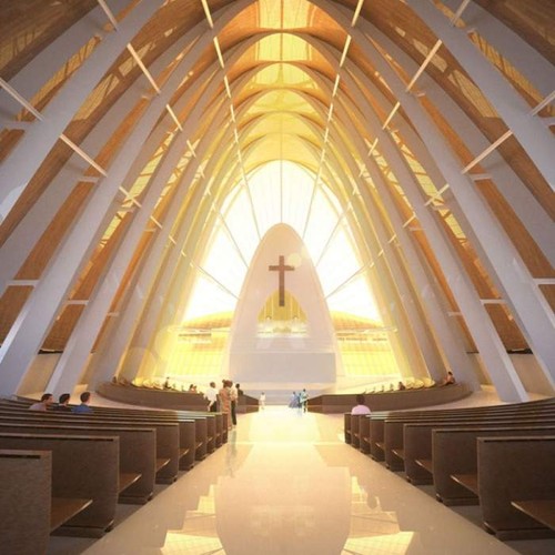 Lagos, Nigeria, future catholic Church, dos architects