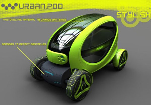 Urban Pod, futuristic vehicle, Paulo Encarnai