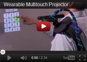Wearable Multitouch Projector, Microsoft