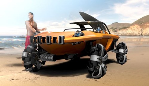 future car, Jeep Unlimited 2046, surfing