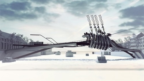 Future Amsterdam, futuristic Bridge, Yaohua Wang Architecture