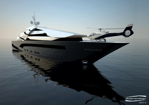 futuristic Superyacht Iwana, Alex McDiarmid