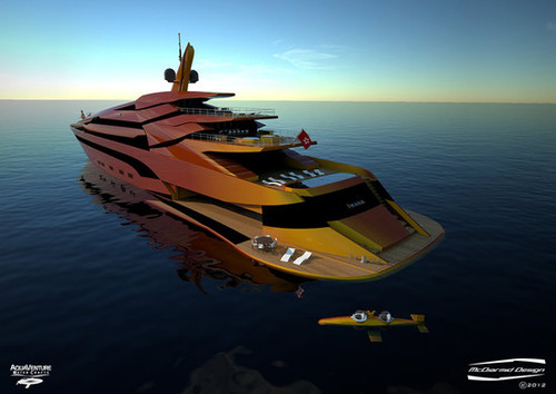 futuristic yacht Iwana, Alex McDiarmid