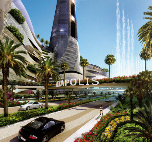 Miapolis, futuristic city, Miami, Florida, USA
