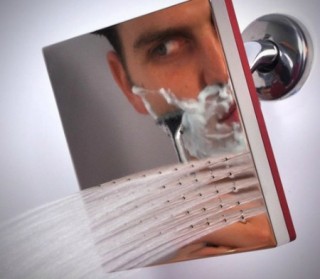 Reflect Showerhead Mirror, futuristic home