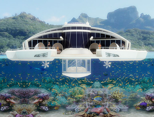 Solar Floating Resort, futuristic vehicle, Michele Puzzolante