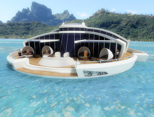Solar Floating Resort, futuristic yacht, Michele Puzzolante