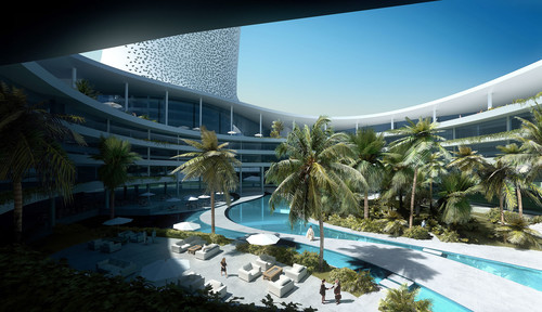 future building, Cobra Hotel, futuristic architecture, uae