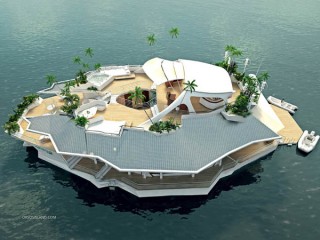 man made floating island