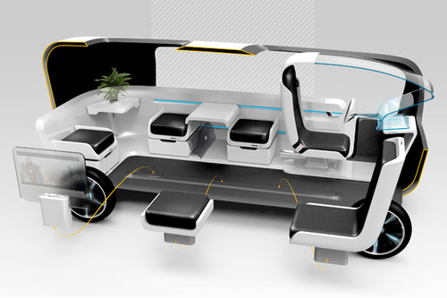 CUBIE Car, futuristic bus, Haitao Qi