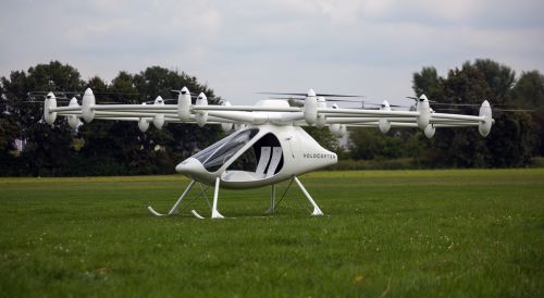 Futuristic Vehicle, Electric Volocopter, Helicopter, Future Aviation