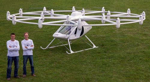 Futuristic Vehicle, Electric Volocopter, Helicopter, Future Aviation