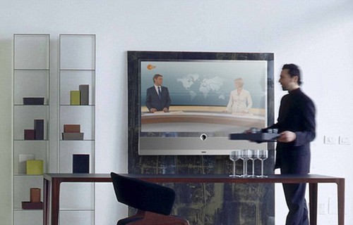 Transparent Flat HD TV Set, innovation, TOLED technology, futuristic