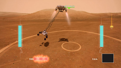 curiosity rover, mars landing, game