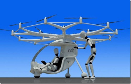 e-volo, Futuristic veicle, concept of passenger multikoptera