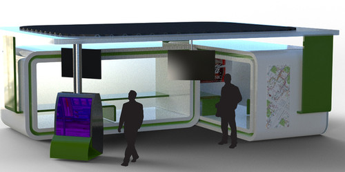 future architecture, Rubix Bus Shelter, solar energy