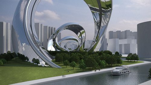 ultramodern architecture,Shanghai,Chine,Chinese dragon,architecture,architecture trends,sity05