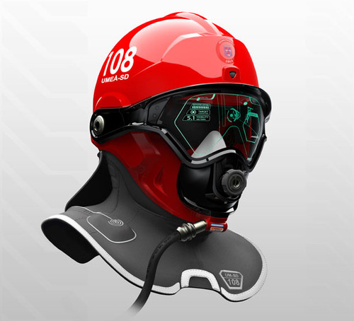 C-Thru Helmet, firefighters, smoke, futuristic look