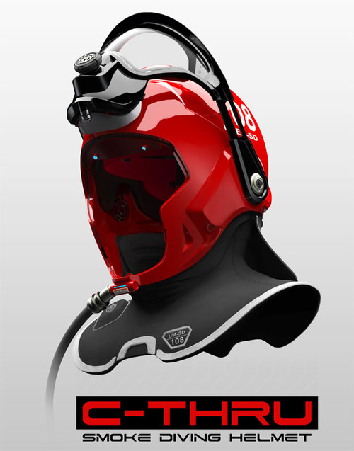 C-Thru Helmet, firefighters, smoke, futuristic look