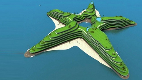 Maldives, greenstar, conceptual floating hotel, futuristic city