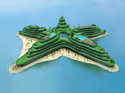 MaldivesMaldives, greenstar, conceptual floating hotel, futuristic city