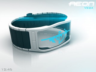 aeon transparent lcd watch, samuel jerichow, futuristic watch, gadget, Tokyoflash, Aeon design