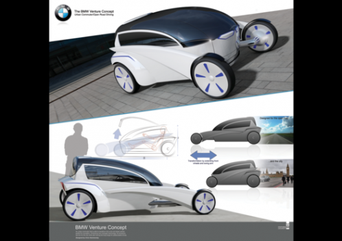 bmw sports smart, futuristic vehicle