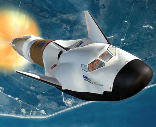 spacecraft, Dream Chaser, NASA, spacecraft, mini-shuttle, Atlas V rocket, futuristic space technology