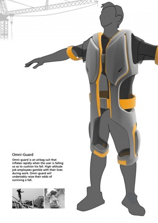 omni-guard, airbag suit, protection suit, future technology, Wang Yanan