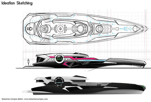 ppelagus, Sebastian Campos Moller, luxury yacht, futuristic yacht, futuristic vehicles