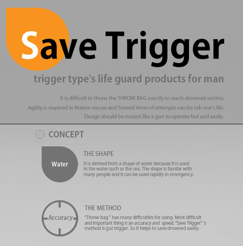 Save Trigger, Moonjeong Choi, 2012 iF Design Talents, lifesaver, smart technologies, design concept