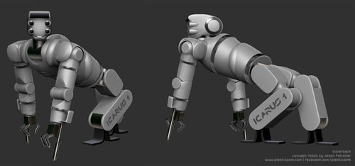 silverback robot, jason falconer, Icarus Technology, humanoid robots,futuristic robots, futuristic robot concepts, Ape-Like Robot