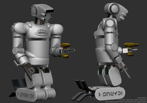 silverback robot, jason falconer, Icarus Technology, humanoid robots,futuristic robots, futuristic robot concepts, Ape-Like Robot