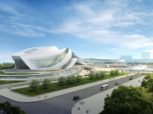 New Century City Art Centre, Chengdu, futuristic concept, futuristic architecture, zaha hadid