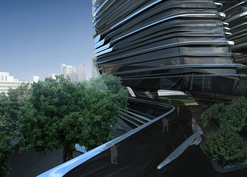 Asian architecture, Hong Kong architecture, Innovation Tower, Zaha Hadid, unusual structure, ultramodern architecture