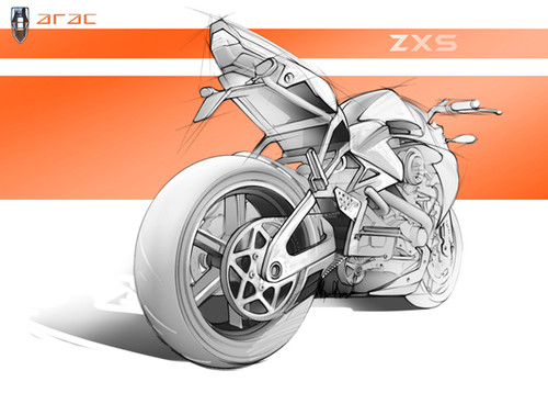 future bike, Arac ZXS, Motorcycle, Mako Petrovic, Ducati, bike concept, Italian Ducati, safe drive system, supersports