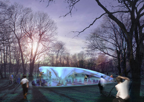 future city, Epiphyte Pavilion, ecological building, modular summer pavilion, architecture trends, Epiphyte, Marvin Bratke