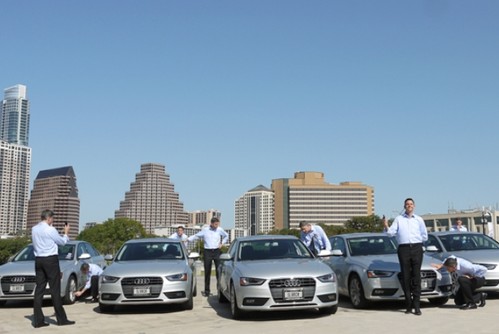 mobile technologies, Audi, Austin, Texas, rental car service, Silvercar, silver 2013 Audi A4s, Luke Schneider, future transportation