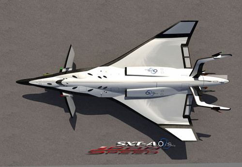 future space travel, commercial space travel, futuristic aircraft, SXT-A Iron Speed, Oscar Vinals, space tourism project