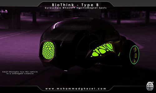 future, futuristic, futuristic vehicle, BioThink, sustainable transportation, Mohammad Ghezel, AI, future cars, future vehicles, eco-friendly transportation, sustainable transportation