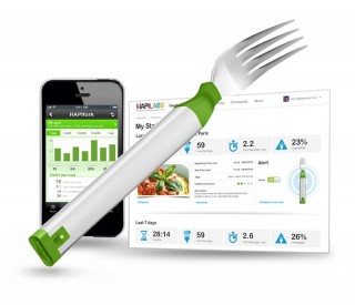 , electronic fork, new gadgets, Hapifork, Hapilabs, futuristic devices, CES 2013, Smart Fork, Total Hapimoments, futuristic device, Hong Kong, smart device