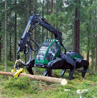 John Deere, Walking Tractor, Timberjack, Total Machine Control system, TMC, Plustech, walking machine, prototype walking tractor, Finland, prototype tractor