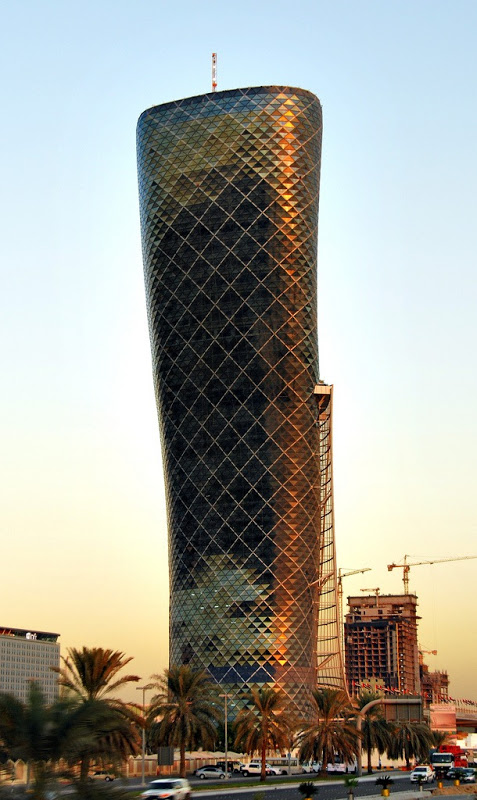 future, Abu Dhabi, future buildings, futurist architecture, futurist design, Capital Gate, leaning skyscraper, future buildings, futuristic