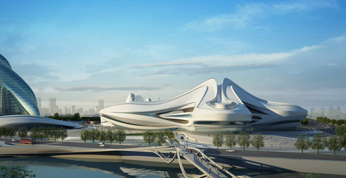 future, zaha hadid, Hunan, Changsha Meixihu, future buildings, futurist architecture, international culture and art center, futurist design, futuristic
